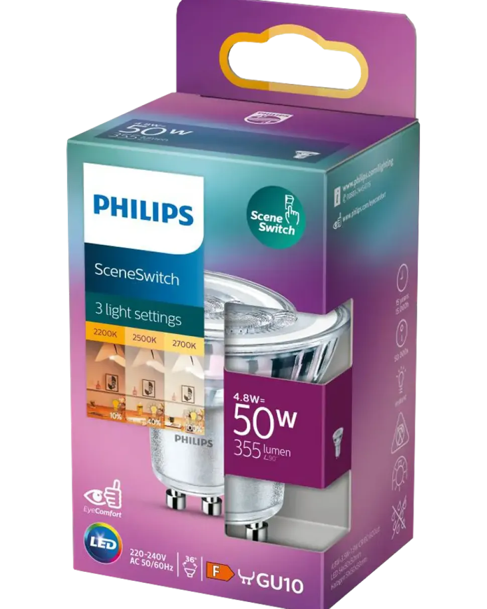 PHILIPS LED reflektorlampa SceneSwitch GU10 - 3 steg