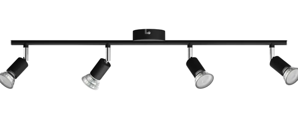 PHILIPS Spotlampe Limbali GU10 4 spot - svart