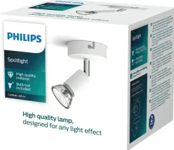 PHILIPS Spotlight Limbali GU10 1 spotlight - vit