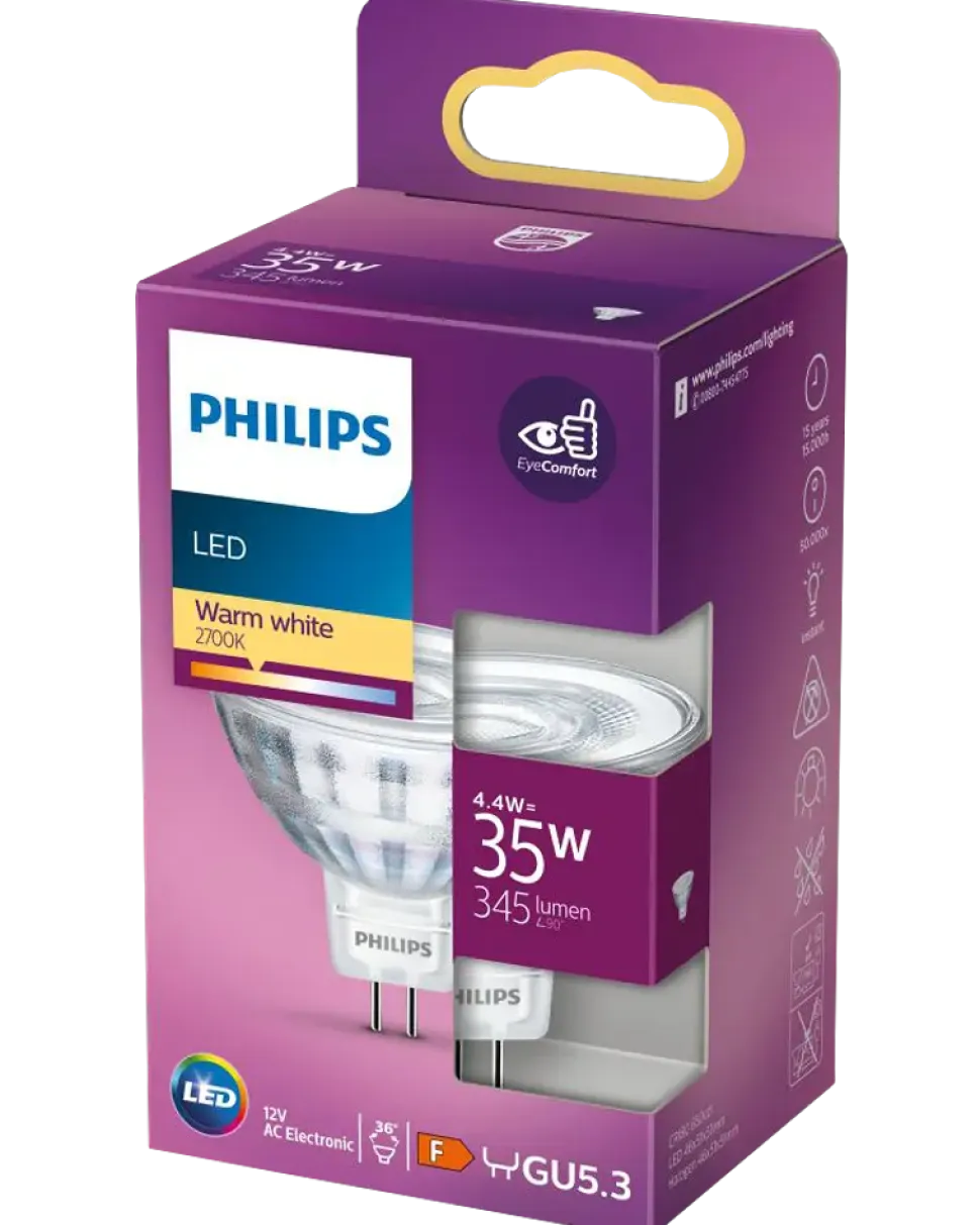PHILIPS Stiftlampa 4,4W GU5,3 MR16