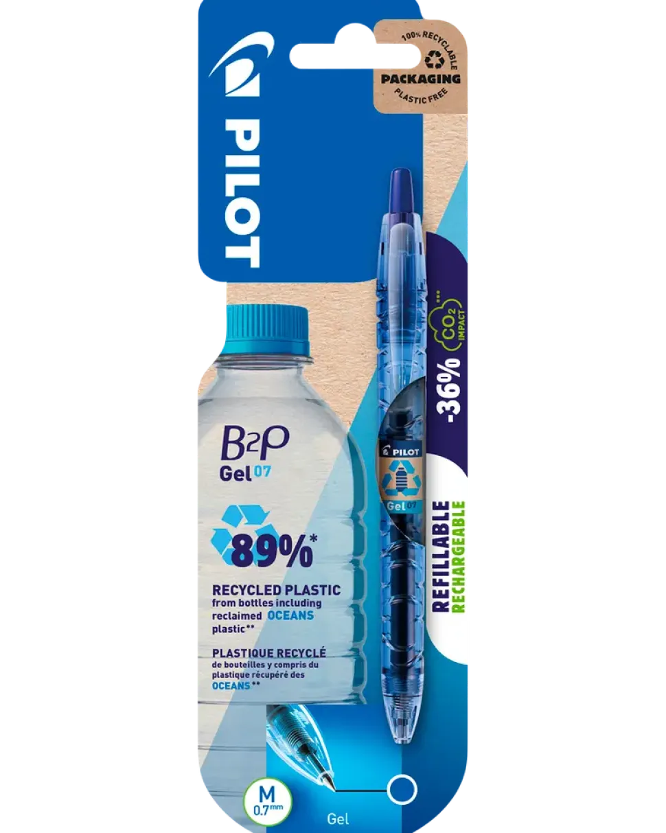 PILOT B-2P GENPENNA 0,7MM BLÅ