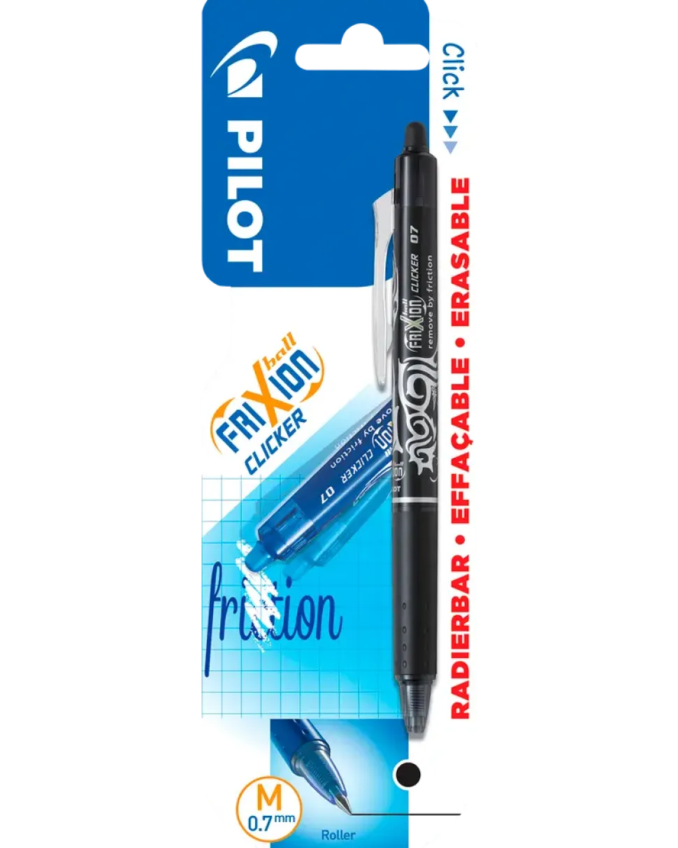 Pilot FriXion Clicker kulspetspenna – svart