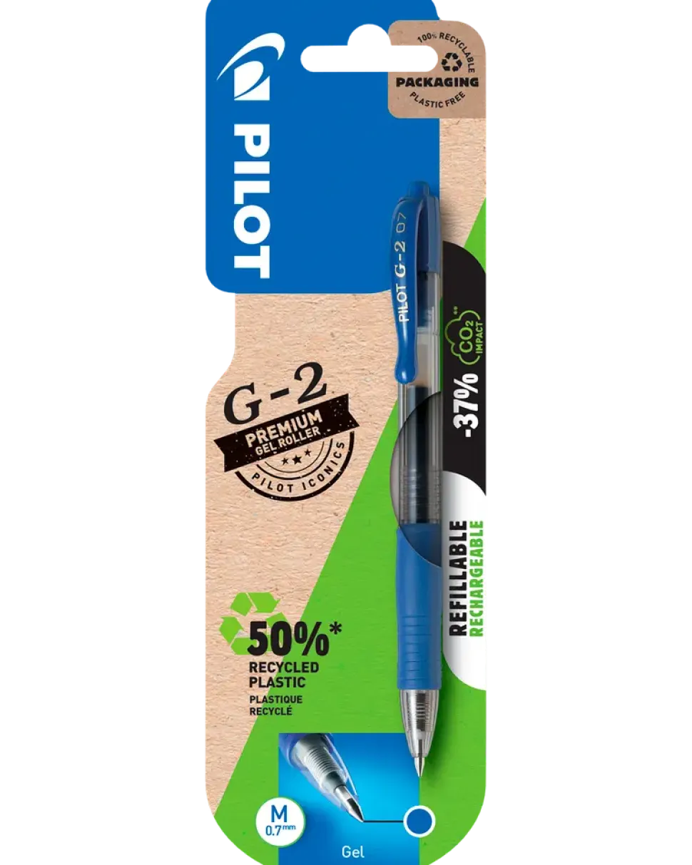 PILOT G-2 GELPENNA 0,7MM BLÅ