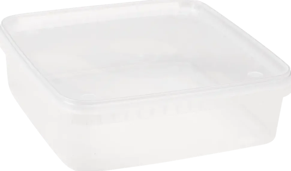 Plastlåda med lock 1500 ml fyrkantig
