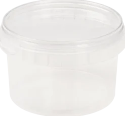 Plastlåda med lock 280 ml rund