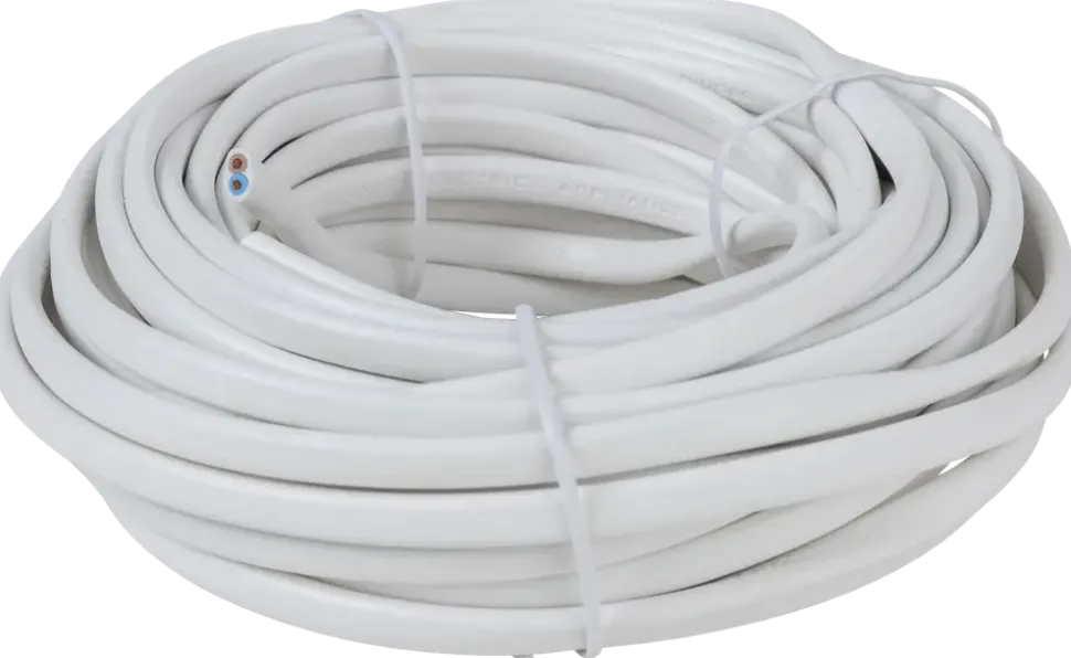 Platt kabel 2 x 0,75 mm² - vit