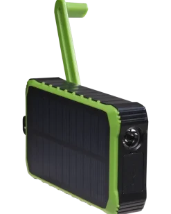 Powerbank med solcell och handvev