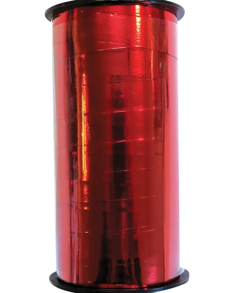 Presentband 50 m röd metallic