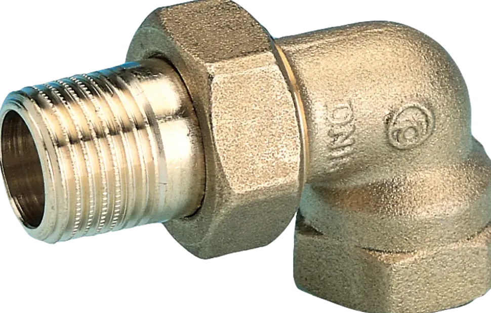 Radiatorkoppling 1/2'' vinkel - mässing