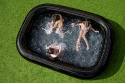 Rektangulär pool, 778 liter – Svart