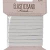 Resårband 6,5 mm x 5 m vit