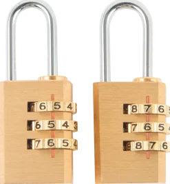 Rockfort Hänglås med kod 20 mm 2-pack 3 siffror