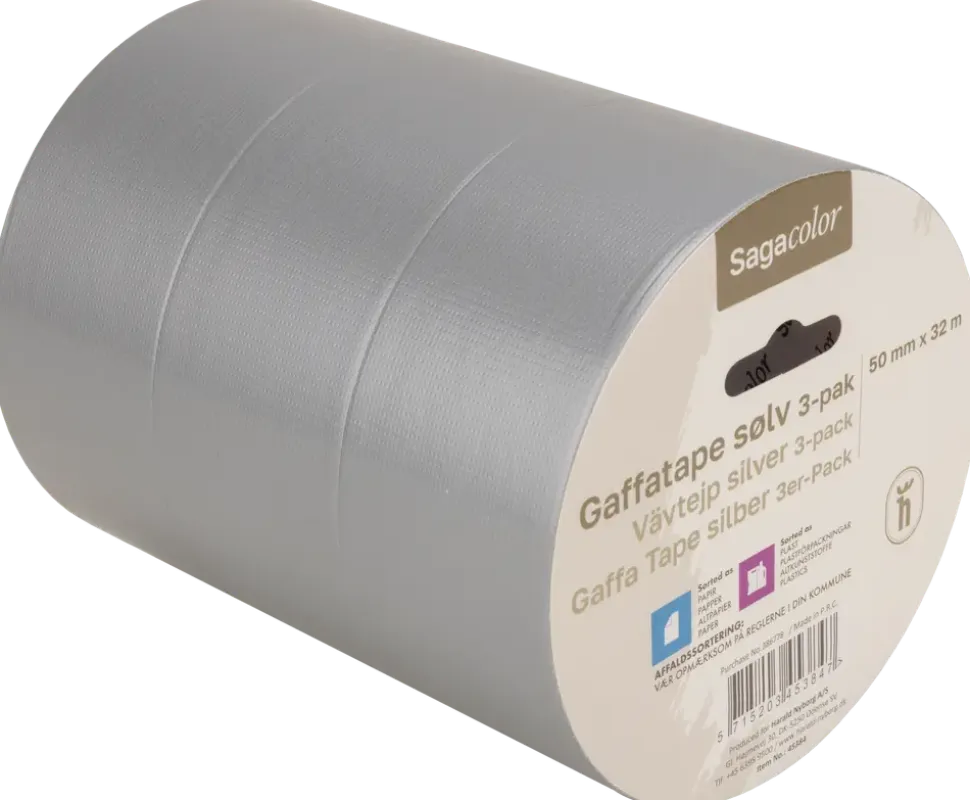 Sagacolor Byggtejp 50 mm x 32 meter, 3-pack