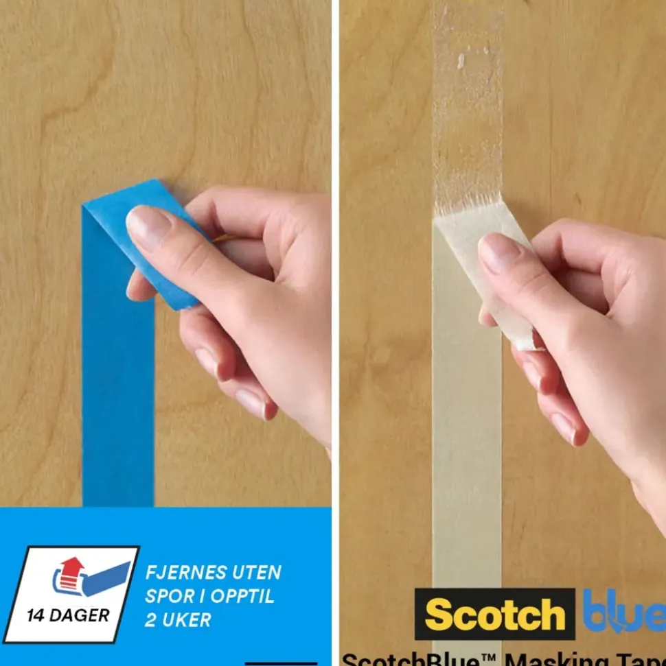 ScotchBlue™ maskeringstejp 36 mm x 41 meter, 2-pack