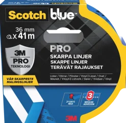 ScotchBlue™ PRO maskeringstejp 36 mm x 41 meter