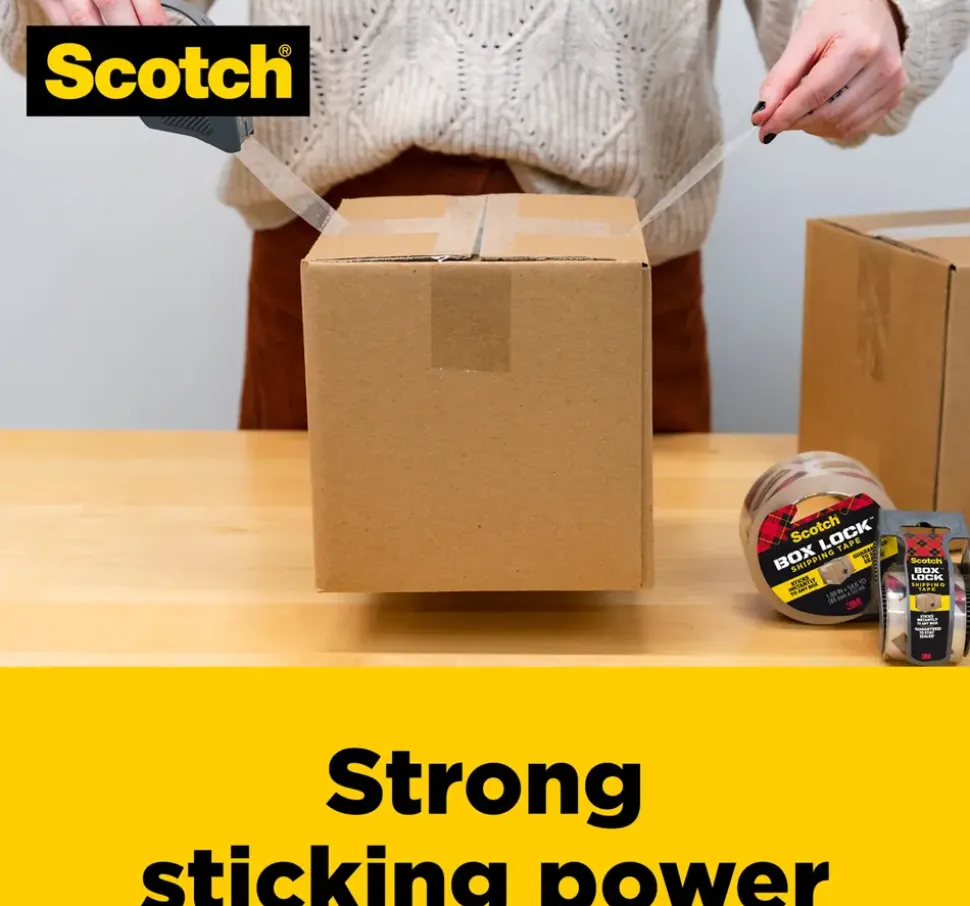 Scotch® Box Lock™ Emballagetejp 48 mm x 50 meter 3-pak