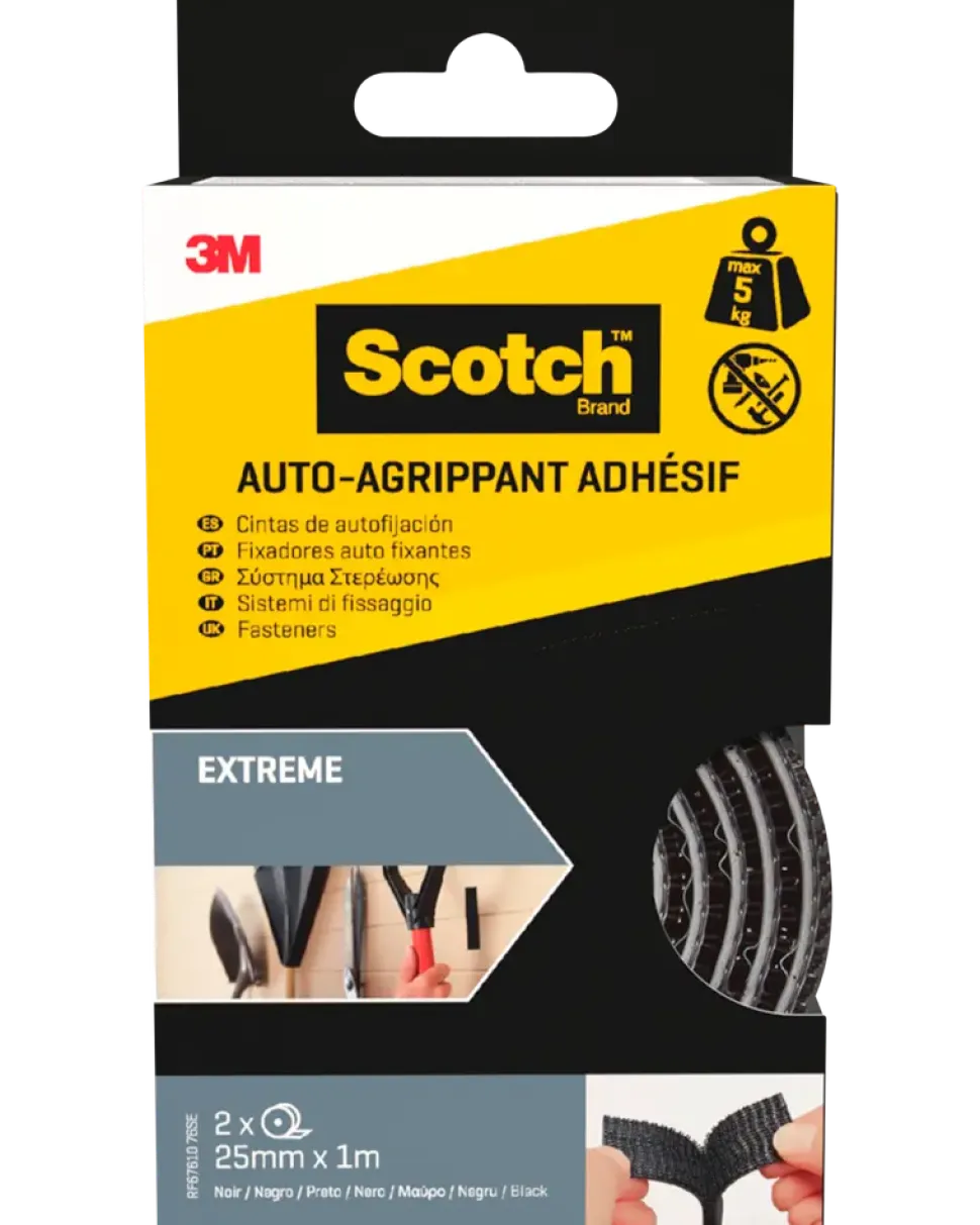 Scotch™ Ekstreme Fasteners Svart - 25 mm x 1 meter