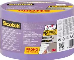 Scotch® Maskeringstejp för ömtåliga ytor 41 meter – 36 mm 2-pack