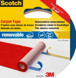 Scotch™ Tejp för mattor, avtagbar – 7 meter x 50 mm