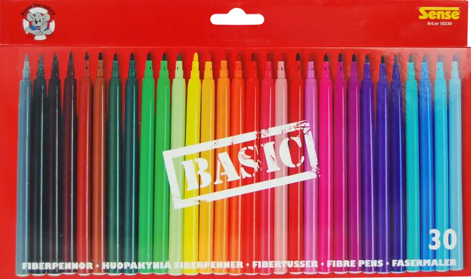 Sense fiberpennor Basic 30 st