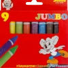 SENSE FÄRGKRITOR JUMBO 9-PACK