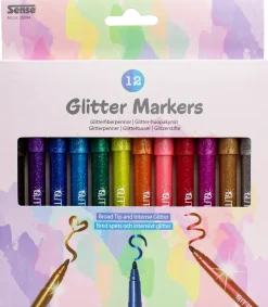 Sense Glitterpennor 12-Pack