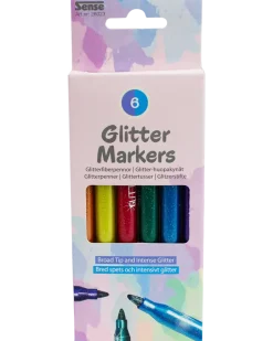 Sense Glitterpennor 6-Pack
