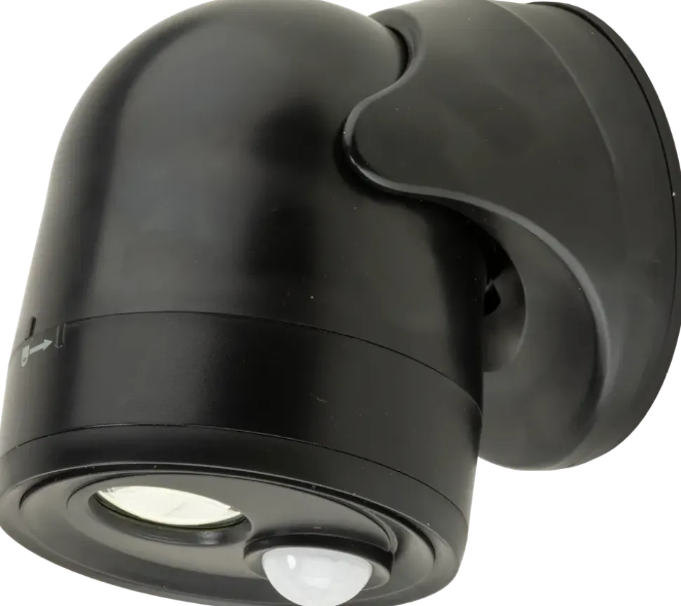 SENSORLAMPA SVART 10 CM