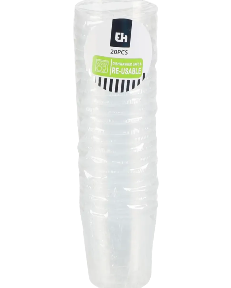 Shotsglas 3 cl återanvändbart 20-pack