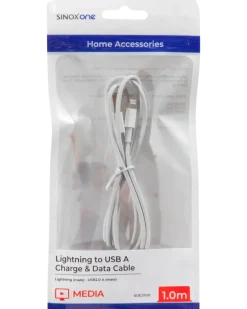 Sinox lightningkabel vit 1 m