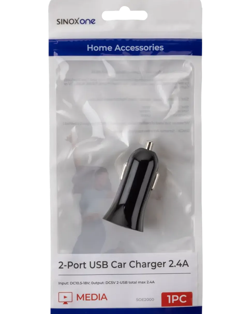 SinoxOne Billaddare 2 x USB 2,4A