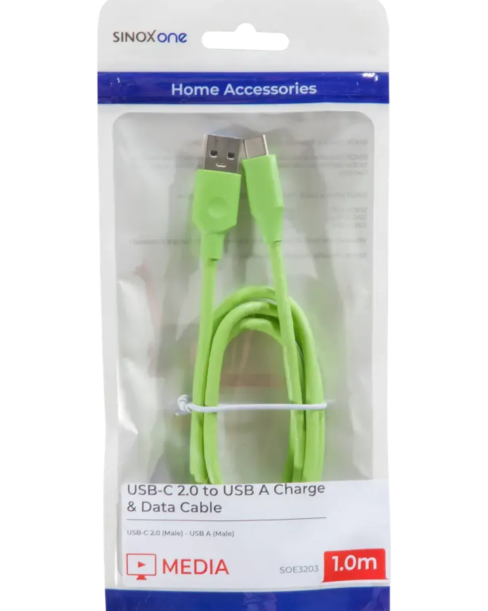 Sinox usb-c kabel grön 1 m