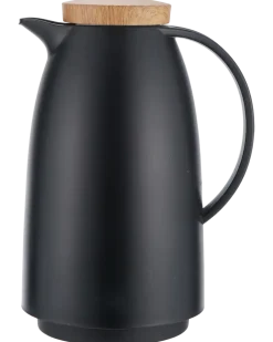 SJÖBO Termoskanna med lock i trä-imitation 1 L