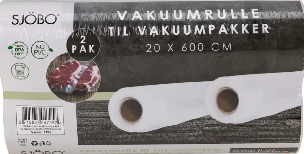 Sjöbo vakuumpåsar 20x600cm 2-pack
