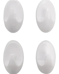Självhäftande krokar plast 4-pack