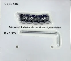 Skruvset för trädgårdsbänk 41902