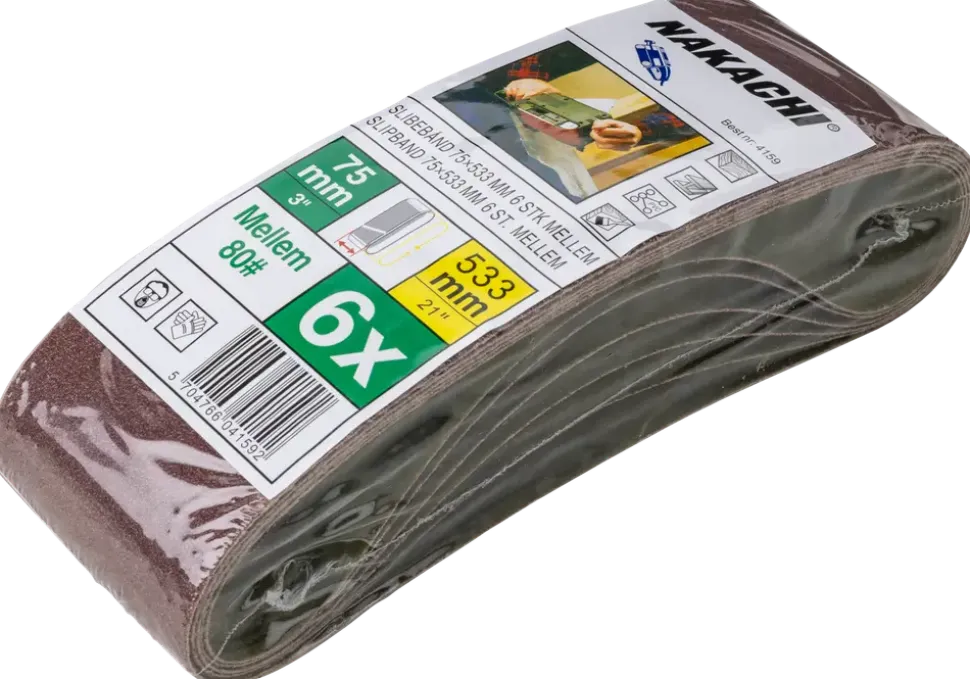 Slipband 75x533 mm medium 6 st