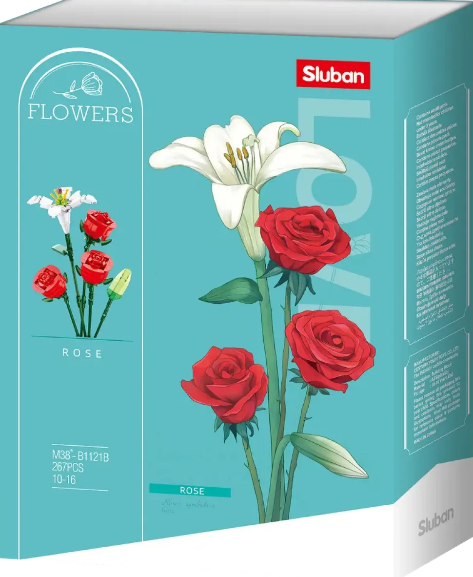 Sluban Flowers Roses M38-B1121B - 267 delar