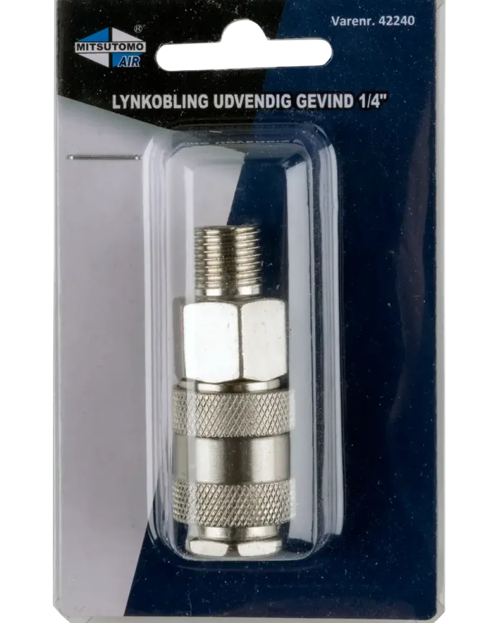 Snabbkoppling med utvändig gänga 1/4"