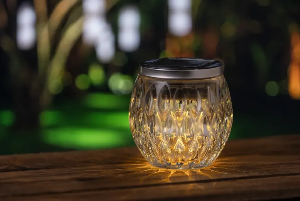 Solcellslampa glas 10 cm