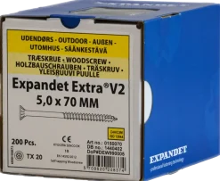 Spånskruv 5X70 mm Tx20 200 st