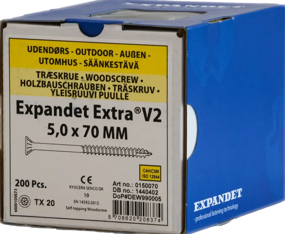 Spånskruv 5X70 mm Tx20 200 st