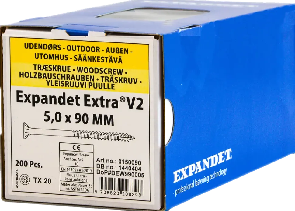 Spånskruv 5X90 mm Tx20 200 st