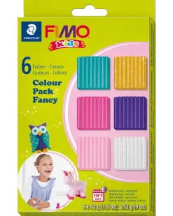 Staedtler FIMO kids Modellera lera fancy 6-pack