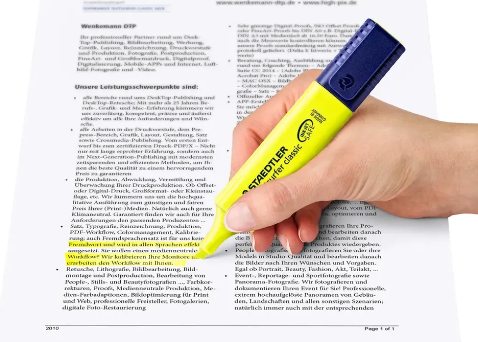 STAEDTLER ÖVERSTRYKNING GUL