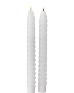 Stearinljus led snurrade 2 st