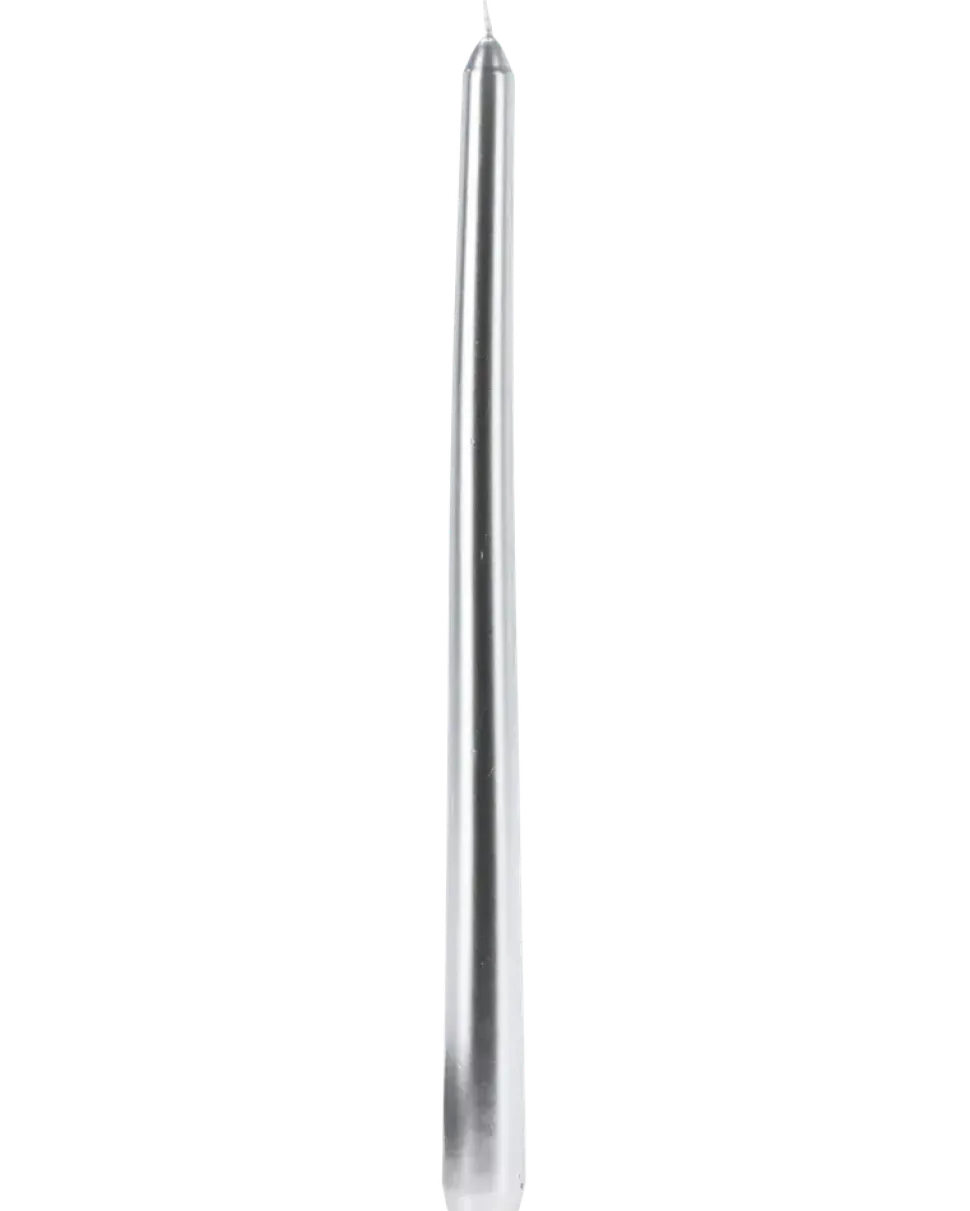Stearinljus silver 4-pack
