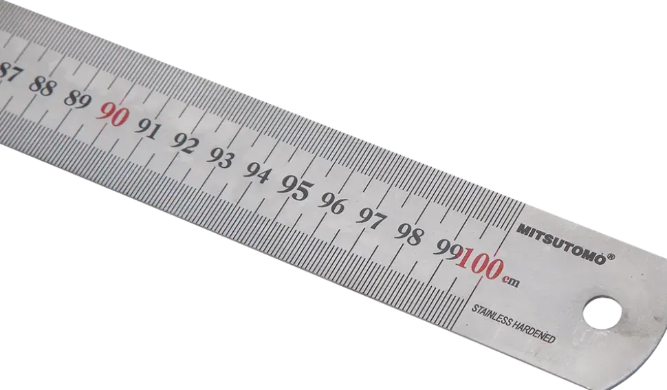 Stållinjal 1000 mm rostfri