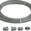 Stålvajersats Ø3 mm 10 meter PVC