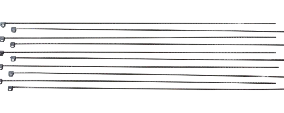 Stängselstolpe 145 cm svart 10 st